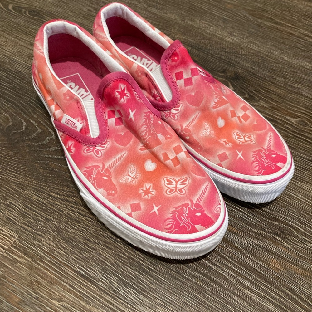 Vans Pink Graphic Slip-On Sneakers - Picture 9 of 9